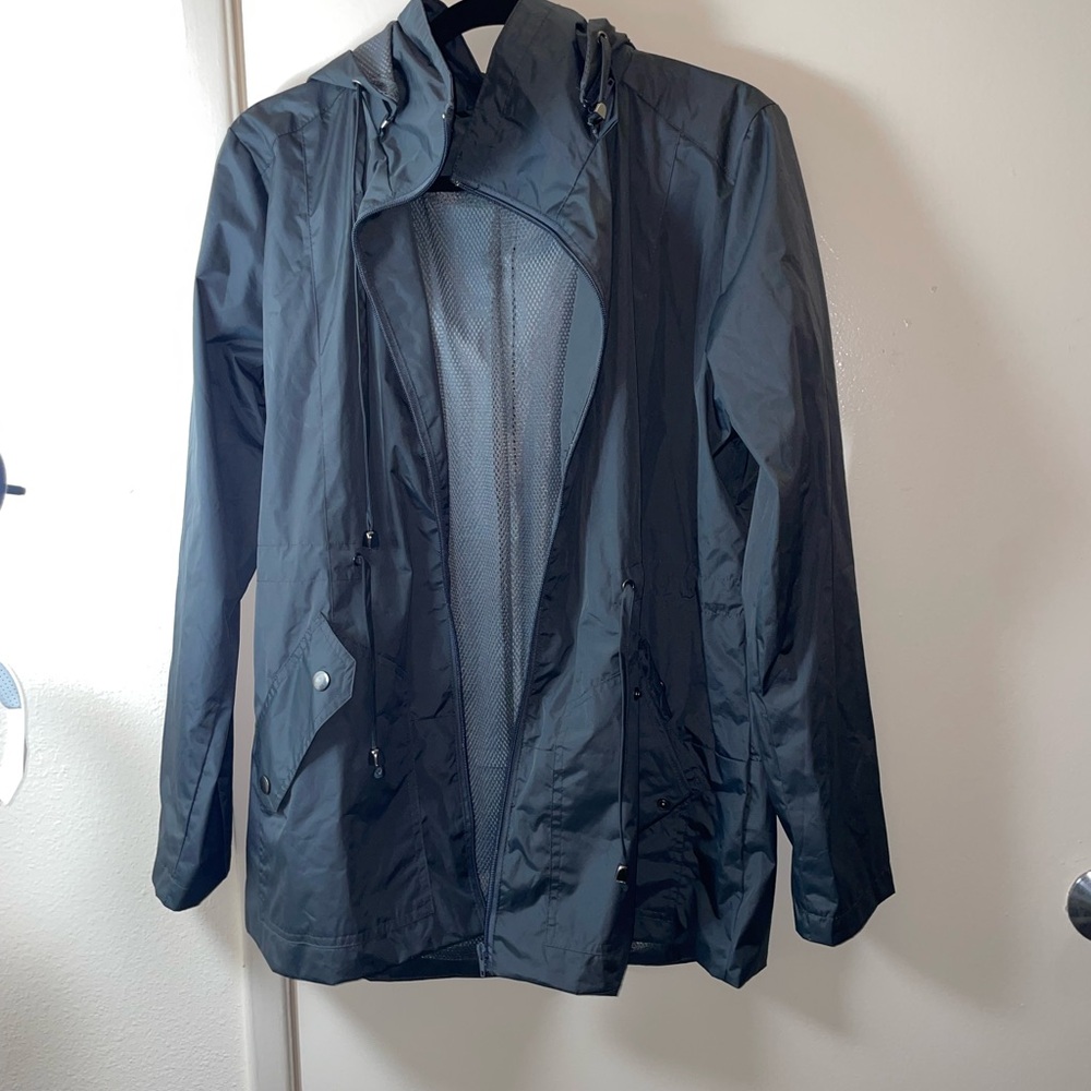 Medium grey rain jacket